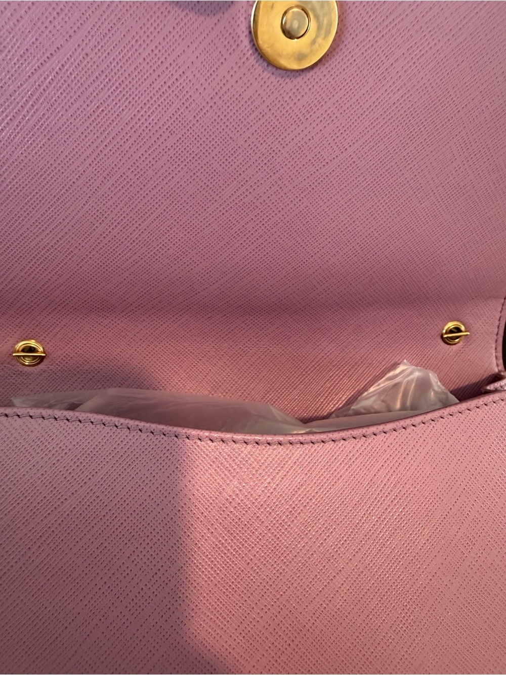 Authentic Salvatore Ferragamo Vara Bow Lilac leather clutch/crossbody - Picture 9 of 16